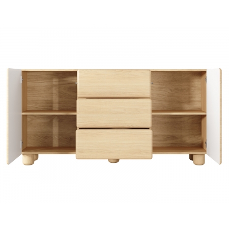 Komoda 160 cm 2-drzwiowa z szufladami LUGO dąb vicenza